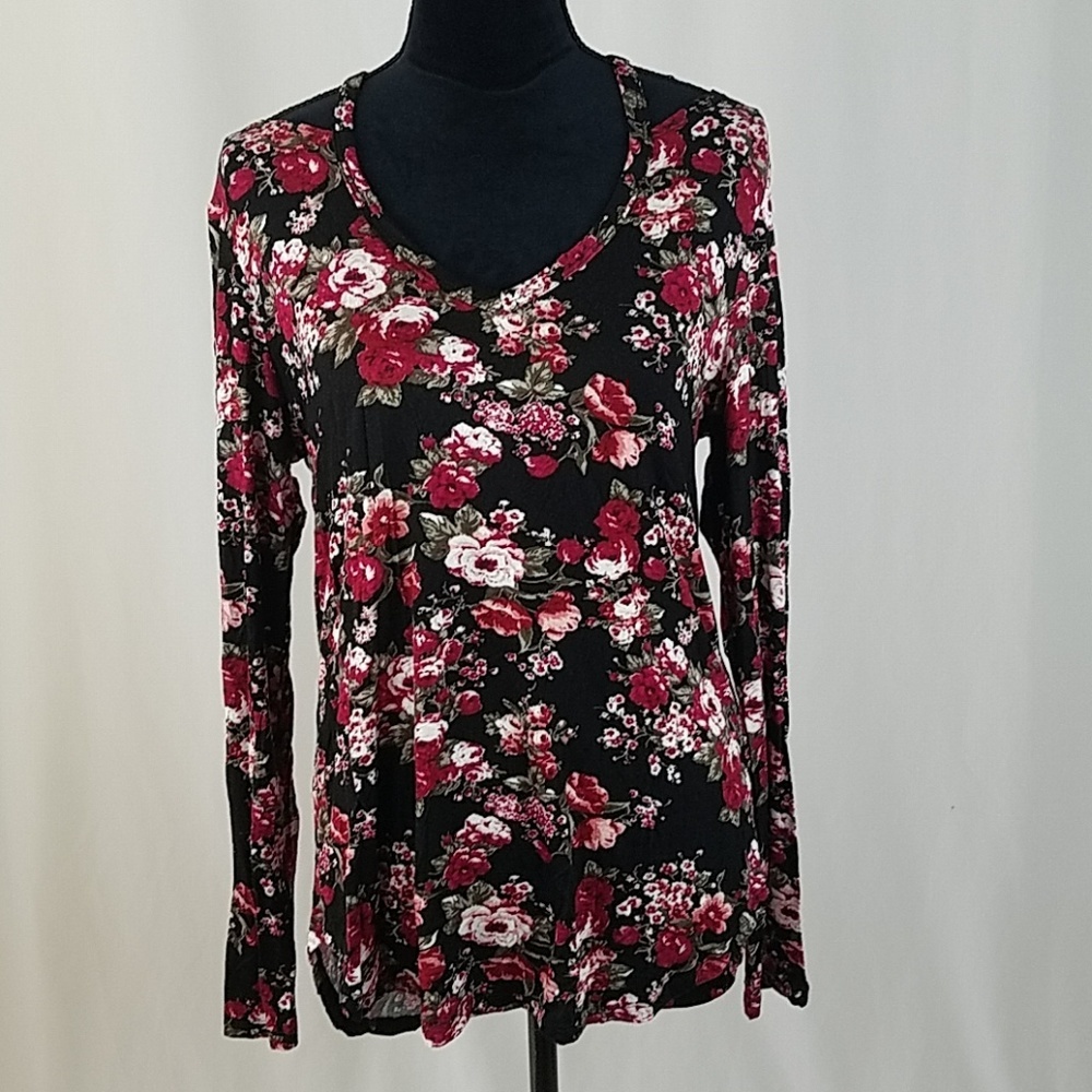 Ultra Flirt women XL cold‎ collar cutout neck top l